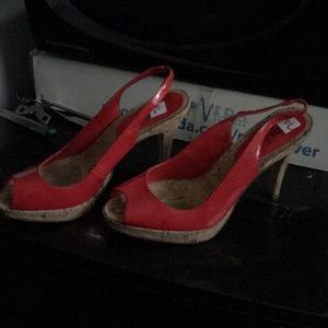 Spicy red sling backs